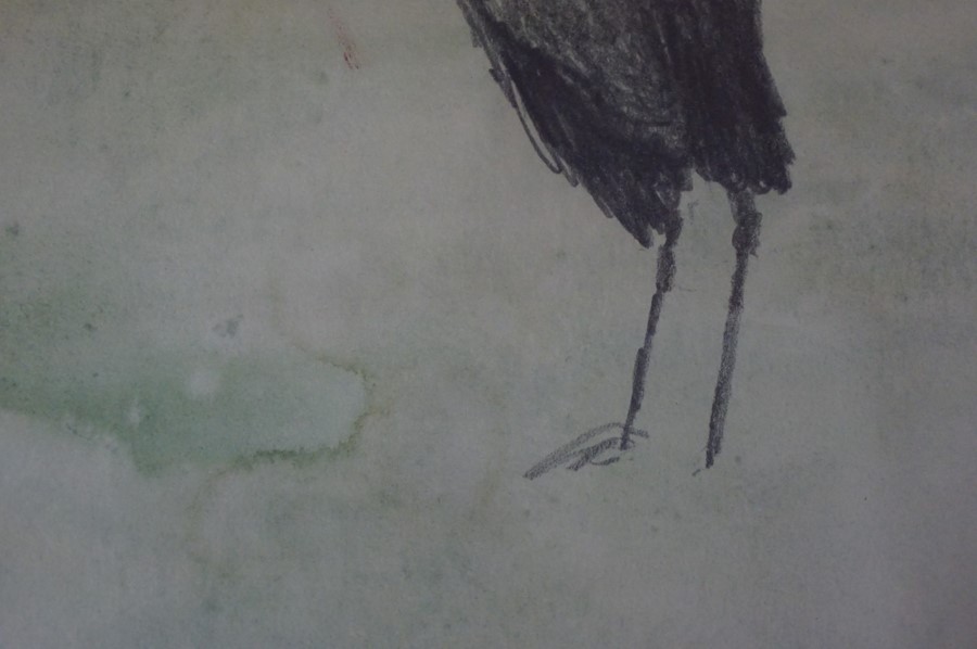 Mary Newcomb (Born 1972) "The Heron" Watercolour and Pencil, 26cm x 14cm, initialled MN to lower - Image 18 of 19