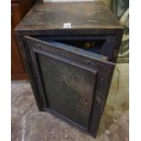 Cast Iron Safe, with key, 62cm high, 47cm wide and deep