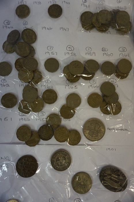 A Large Quantity of 19th century and 20th century Coinage, to include eight pennies circa 1860s, - Image 4 of 6