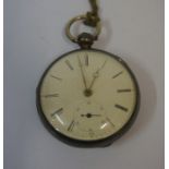 Early Victorian Silver Open Faced Pocket Watch, Hallmarks for London, Having subsidiary seconds