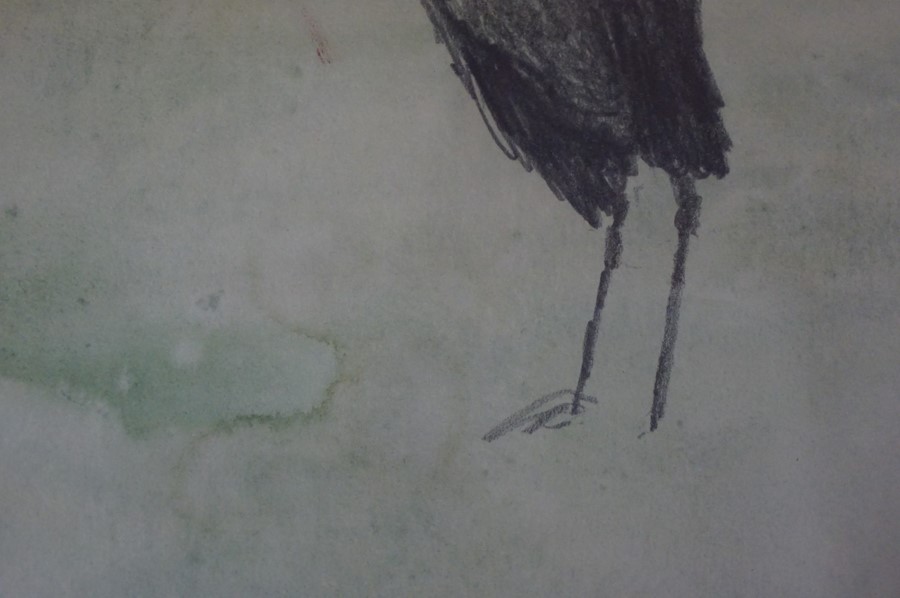 Mary Newcomb (Born 1972) "The Heron" Watercolour and Pencil, 26cm x 14cm, initialled MN to lower - Image 10 of 19