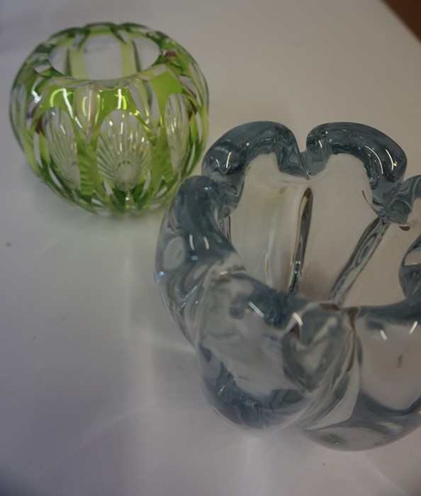 Orefors Glass Vase, Signed to underside, 14cm high, also with three pieces of Art glass, to - Image 3 of 3