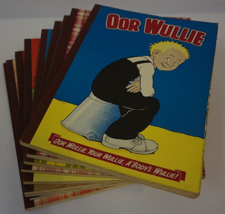 Ten Oor Wullie Annuals, circa 1960s, 70s and 80s, to include 1968, 1969, and 1971 editions, (10)