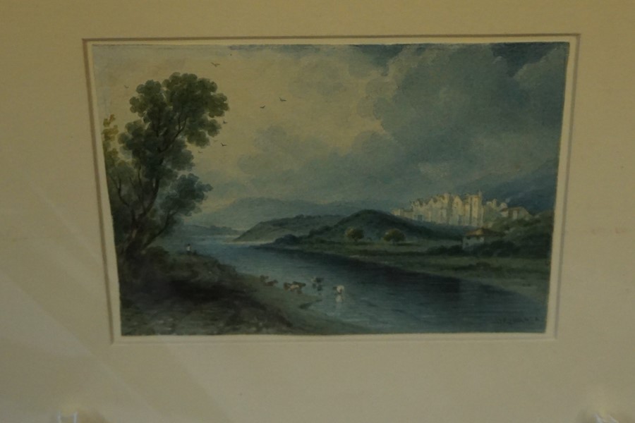 Joseph Bartholomew Kidd RSA (1808-1899) "Abbotsford Galashiels" "Dryburgh Abbey" Two Watercolours, - Image 2 of 6