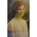Scottish School "Portrait of Jean Stevenson" Oil on Canvas, 59cm x 43.5cm, in a gilt frame