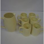 Keith Murray for Wedgwood Seven Piece Water / Lemonade Set, (20th century) Comprising of jug with