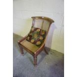 Regency Design Ash Bergere Chair, circa 19th century, raised on reeded legs, 84cm high