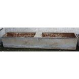 Two Farm Water Troughs, Largest 44cm high, 248cm wide, (2)