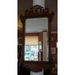 Regency Style Mahogany Fretwork Wall Mirror, circa 19th century, Decorated with a giltwood eagle,