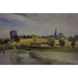 John Blair (Scottish) "Borthwick Castle" Watercolour, signed and titled to lower right, 17cm x 26cm,
