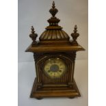 Late Victorian Twin Train Mantel Clock, the movement stamped Junghans,