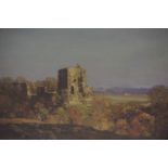 George Houston R.S.A R.S.W R.I (Scottish 1869-1947) "Castle Ruin in the Scottish Borders" Oil on