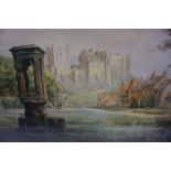 Frank Watson Wood (Scottish 1862-1953) "Bamburgh Castle" Watercolour, signed lower right,