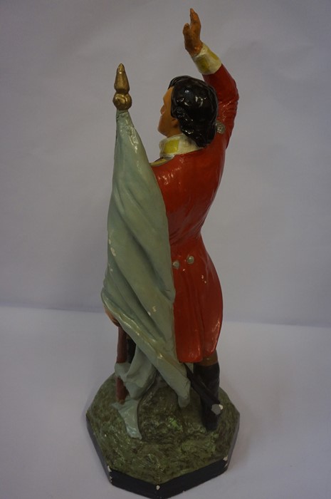 Large Painted Plaster Figure of a Napoleonic Soldier, - Image 5 of 5