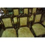 Set of Six Late Victorian Oak Dining Chairs, (6)