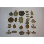 Large Collection of Military Badges, Mainly cap badges, to include examples by Argyll and Sutherland