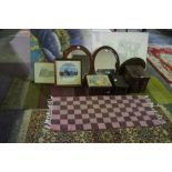 Mixed Lot of Sundries, to include rugs, sewing box, tapestries, pictures, footstool etc (12)