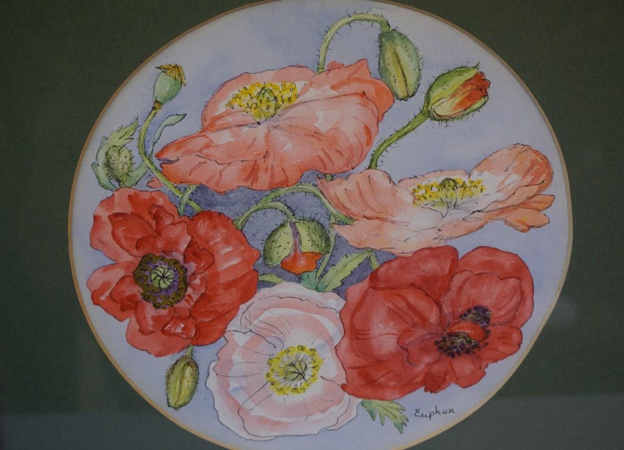 Euphen Alexander (Scottish 1917-2008) Four "Still Life Flower Studies" Watercolours, (4) - Image 3 of 4