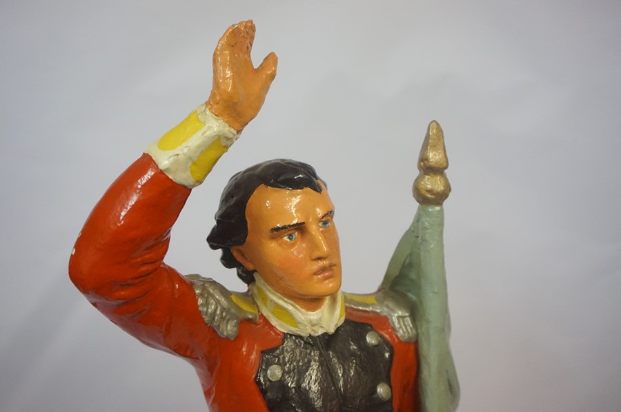 Large Painted Plaster Figure of a Napoleonic Soldier, - Image 3 of 5