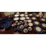 Denby Imperial Blue Dinner & Coffee Set, 63 pieces