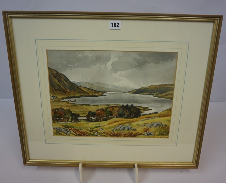 TJ Bertram (Scottish Contemporary) "Rainy Day, St Mary,s Loch, Selkirkshire" Watercolour, signed and - Image 2 of 3