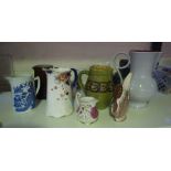 Mixed Lot of Pottery and Silver Plated Wares, to include boxed cutlery, jugs etc, also with a box of