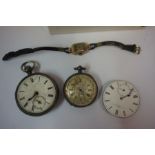 Mixed Lot of Vintage Wristwatches and Pocket Watches, to include Trench style wristwatches by