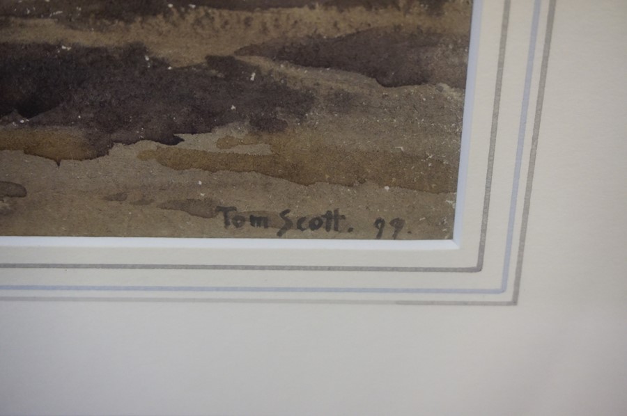 Tom Scott R.S.A (Scottish 1850-1934) "Edge of the Wood, The Haining Selkirk" Watercolour, signed and - Image 3 of 3