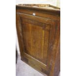 George III Oak Corner Cupboard, Enclosing a shelved interior,