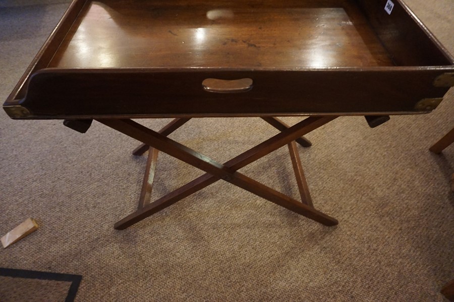 Mahogany Butlers Tray on Folding Stand, circa 19th century, - Image 3 of 4