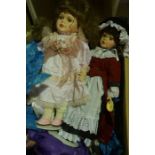 Quantity of Dolls, Most examples having porcelain heads,