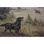 Henry Wilkinson (1921-2011) "Flatcoated Retriever" Limited Edition Colour Etching, no 39 of 180,