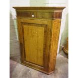 Oak Corner Cabinet, circa 19th century, Having a panelled door enclosing a shelved interior,