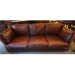 Art Forma Ox Blood Leather Three Seater Sofa, Retailed by Harrods of London,Condition report87