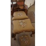 Regency Style Mahogany Carver Armchair, also with similar upholstered dressing stool and