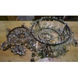 Two Cut Glass Chandeliers, (2)Condition reportThe largest chandelier has a diameter of approximately
