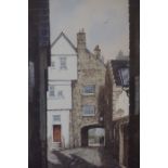 John J Holmes (Active 1985-Current) "Bakehouse Close Edinburgh" Watercolour, signed and titled in