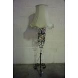 Wrought Iron Floor Lamp with Shade,
