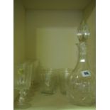 Mixed Lot of Crystal, Glass Wares and Collectables, to include a decanter and glasses, Hummel