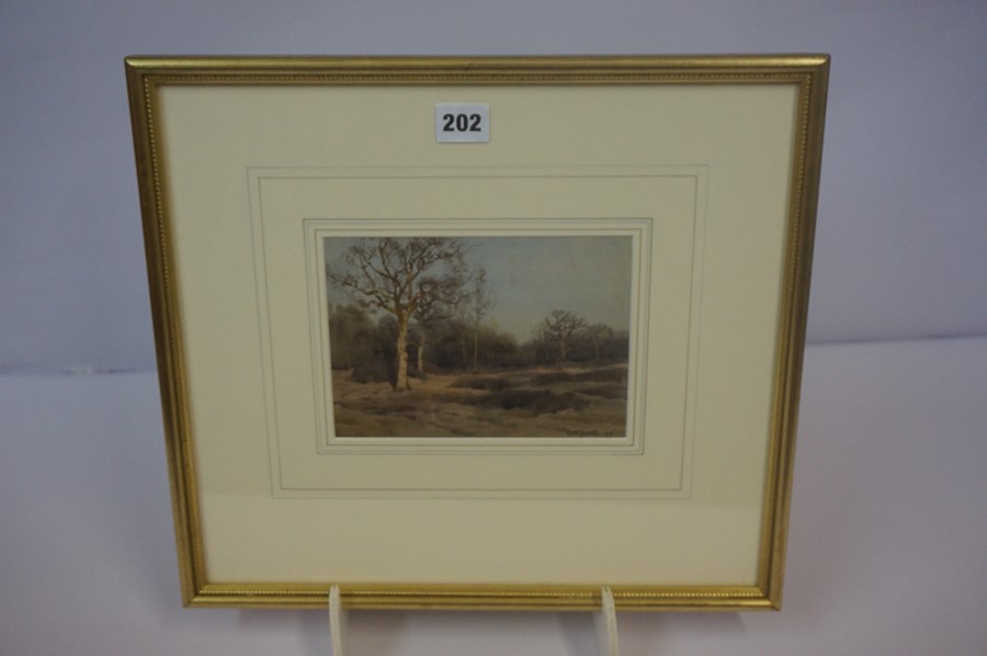 Tom Scott R.S.A (Scottish 1850-1934) "Edge of the Wood, The Haining Selkirk" Watercolour, signed and - Image 2 of 3