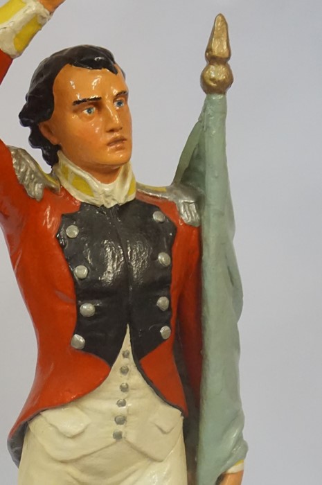 Large Painted Plaster Figure of a Napoleonic Soldier, - Image 2 of 5