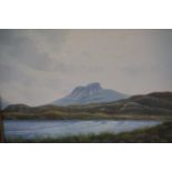 Robert Ritchie "Stac Pollaidh, Wester Ross Highland Region" Oil on Board, signed lower right