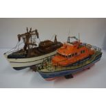 Two Model Boats, to include a Lifeboat, (2)Condition reportThese are static models They are both