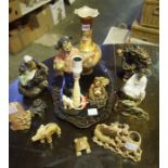 Mixed Lot of Oriental Collectables, to include soapstone items, Kutani vase, figures etc, also