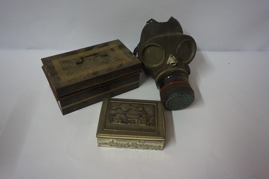 Quantity of Vintage Tins and Boxes, to include biscuit tins, also with a gas mask