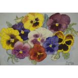 Euphen Alexander (Scottish 1917-2008) Four "Still Life Flower Studies" Watercolours, (4)