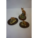 Three Border Fine Arts Models of Foxes, to include one example by Ray Ayres, (3)