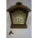 Late Victorian Twin Train Mantel Clock, the movement stamped Junghans