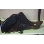 Brown Leather Riding Saddle,