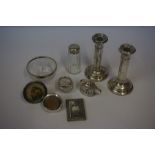 Mixed Lot of Silver, to include candlesticks etc